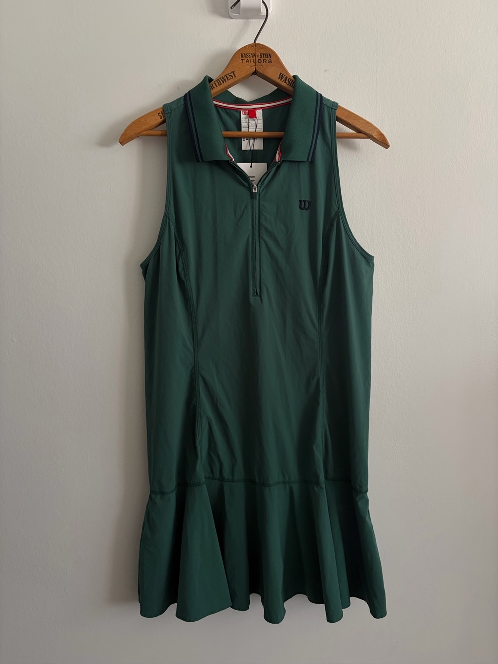 Wilson Dark Green Sleeveless Polo Tennis Dress